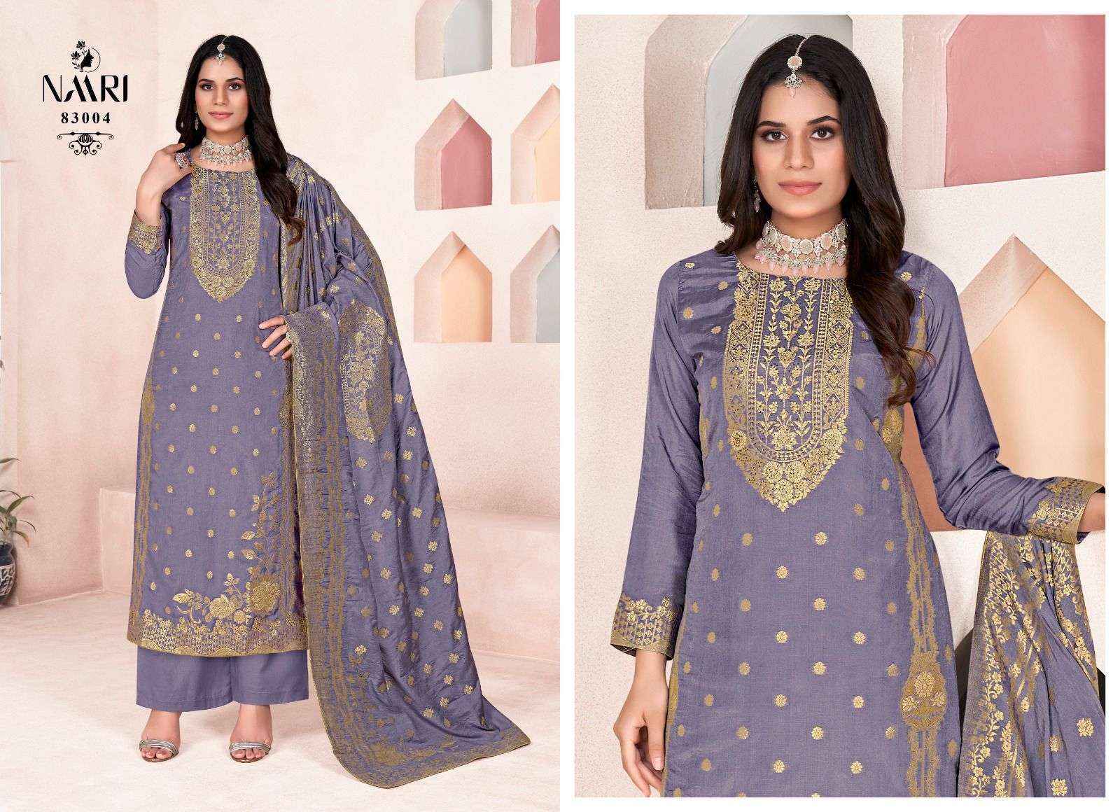 Naari Golden Dola Jacquard Dress Material (4 pcs Catalogue)