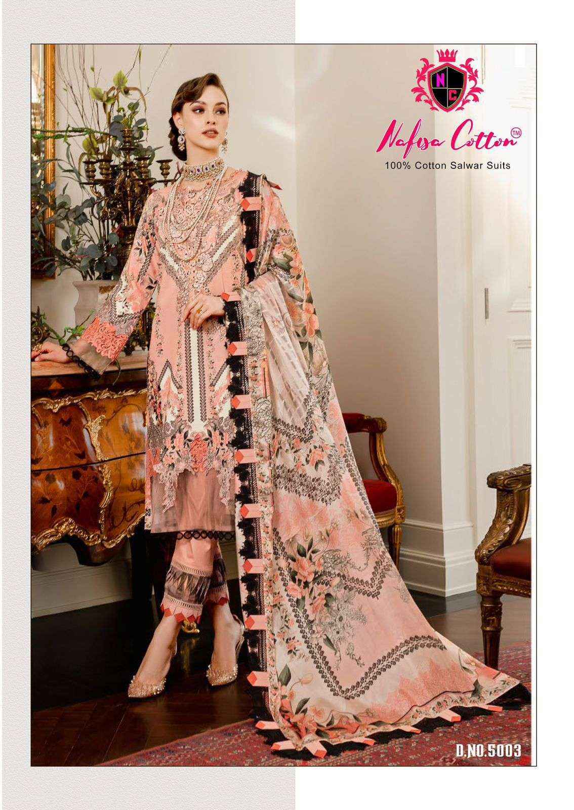 Nafisa Cotton Mahera Karachi Suits Vol-5 Cotton Dress Material (6 pcs Catalogue)
