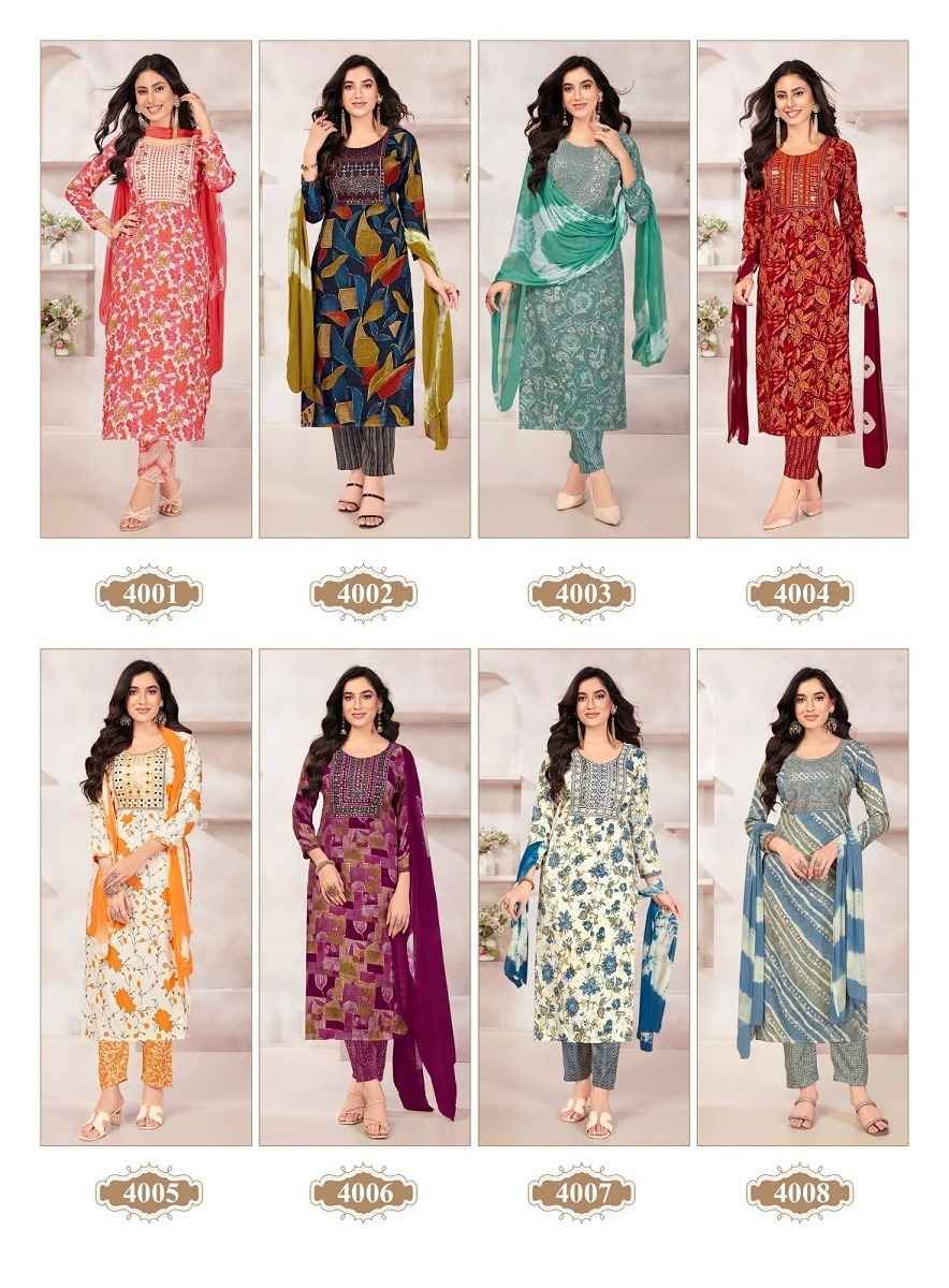 Navkar Sofiya Vol-4 Rayon Readymade Suit (8 pcs Catalogue)