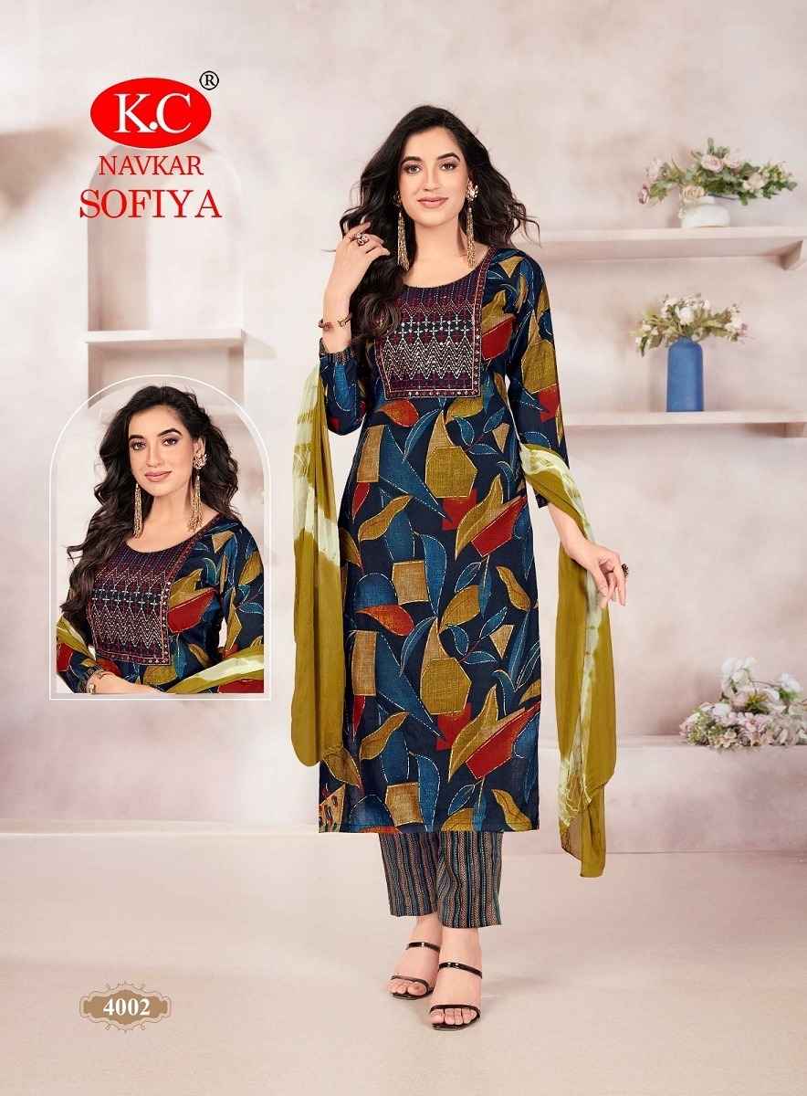 Navkar Sofiya Vol-4 Rayon Readymade Suit (8 pcs Catalogue)