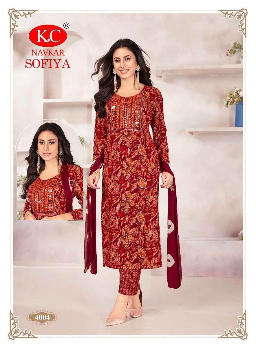 Navkar Sofiya Vol-4 Rayon Readymade Suit (8 pcs Catalogue)