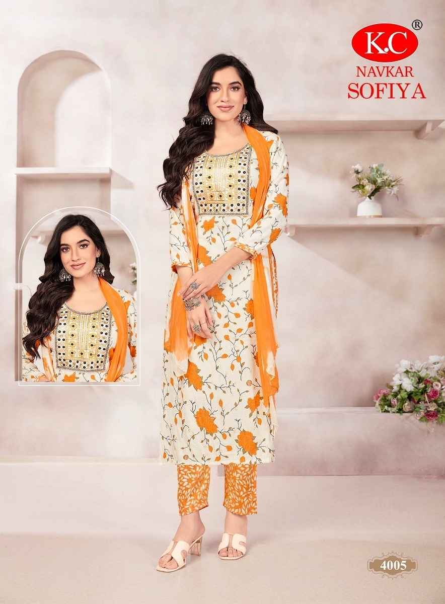 Navkar Sofiya Vol-4 Rayon Readymade Suit (8 pcs Catalogue)