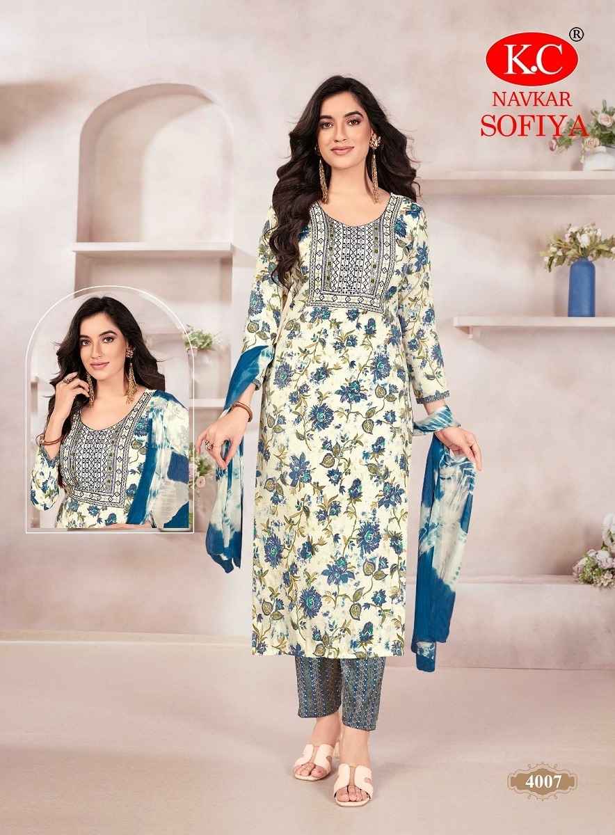 Navkar Sofiya Vol-4 Rayon Readymade Suit (8 pcs Catalogue)