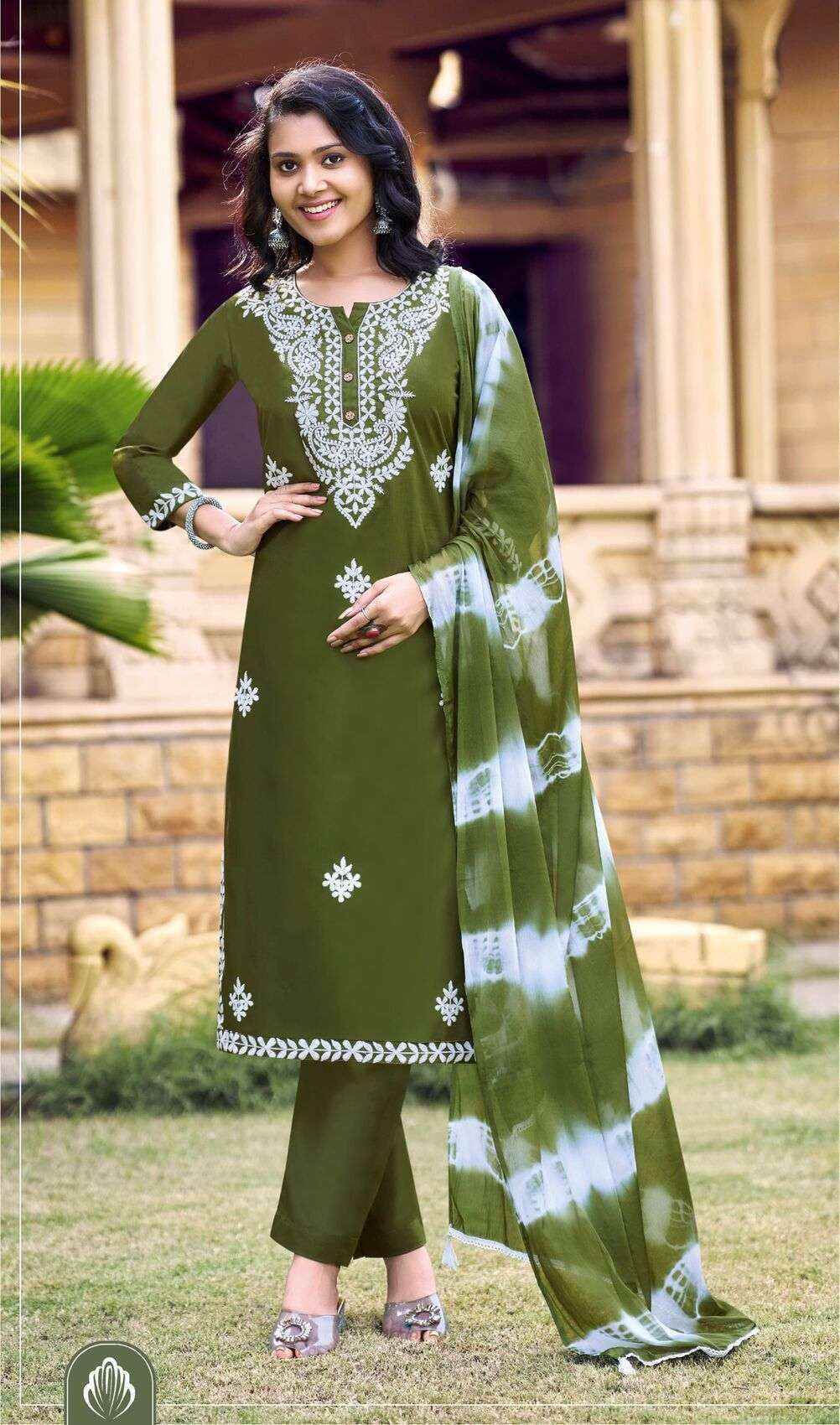 Ossm Lakhnavi Rayon Readymade Suit (6 pcs Catalogue)