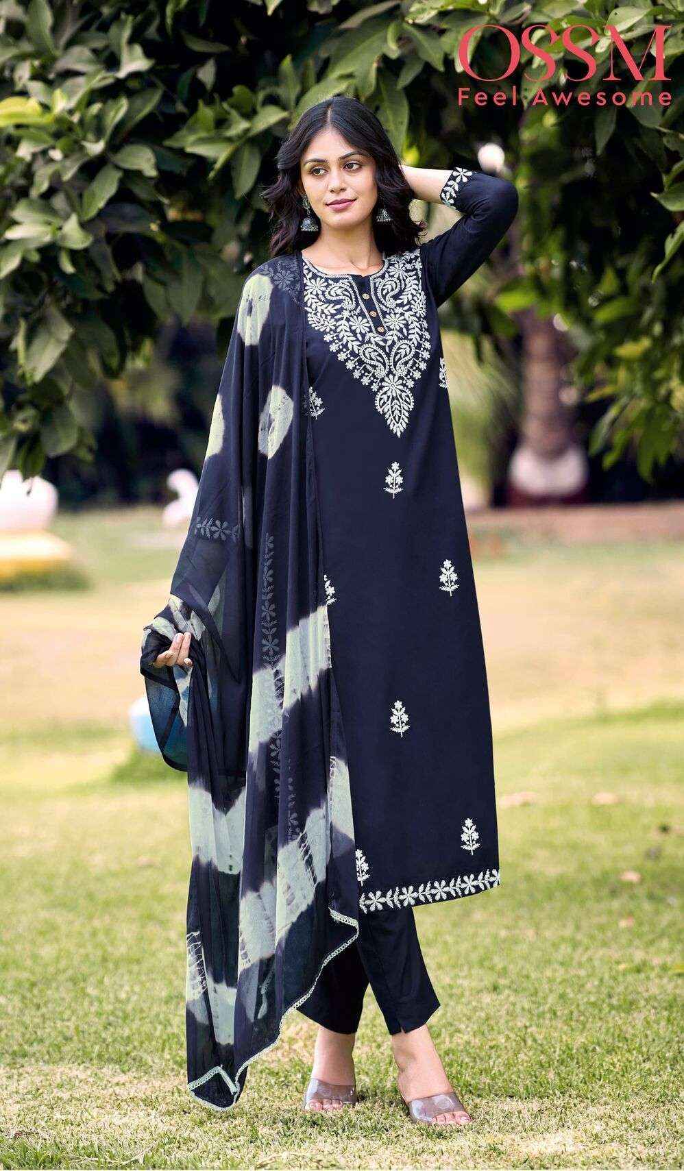 Ossm Lakhnavi Rayon Readymade Suit (6 pcs Catalogue)