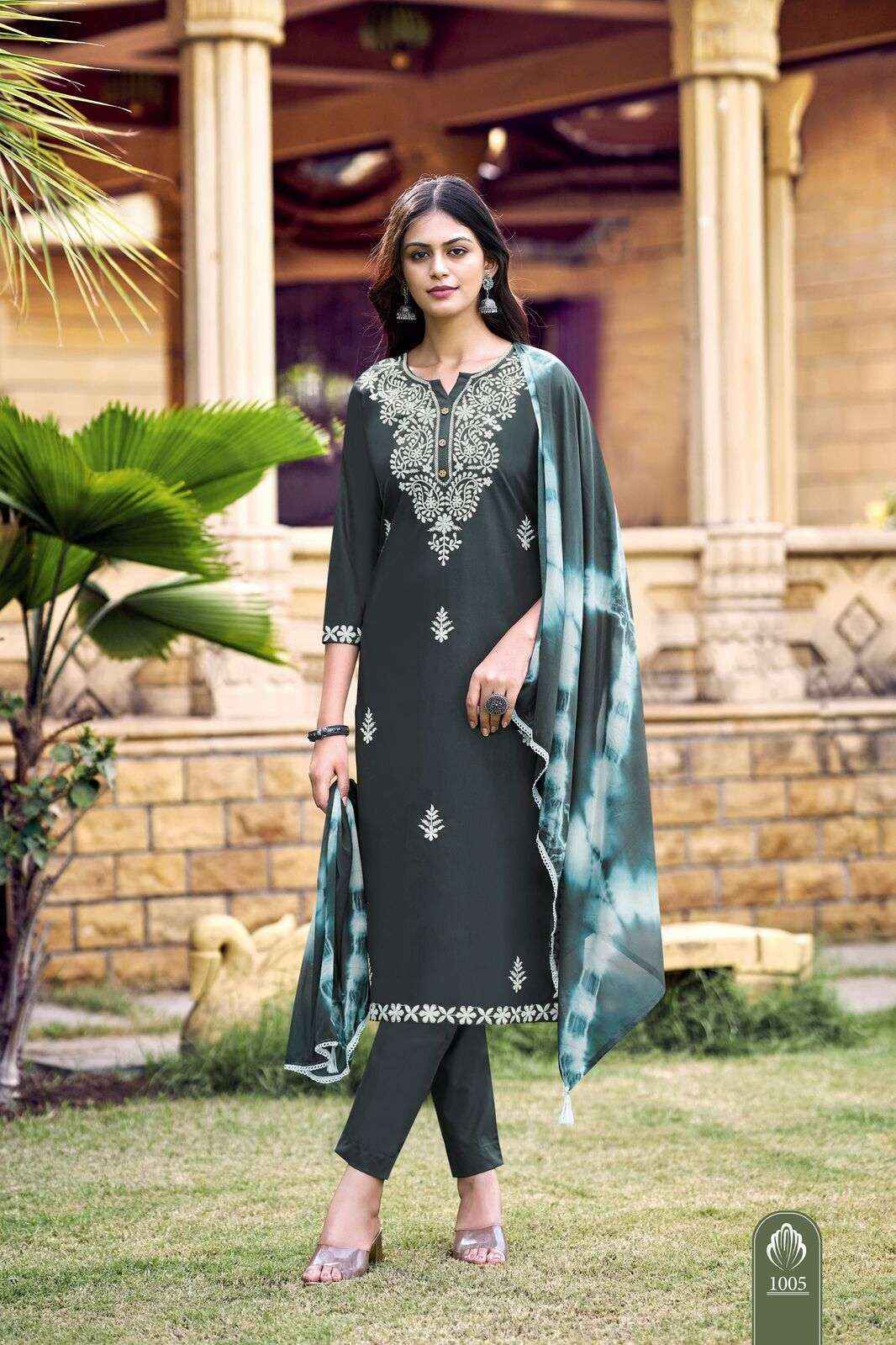 Ossm Lakhnavi Rayon Readymade Suit (6 pcs Catalogue)