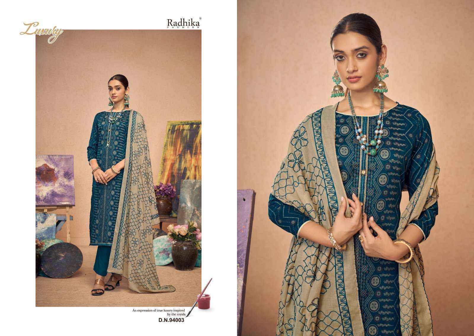Radhika Fashion Azara Black Berry Vol 12 Cotton Dress Material (4 pcs Catalogue)