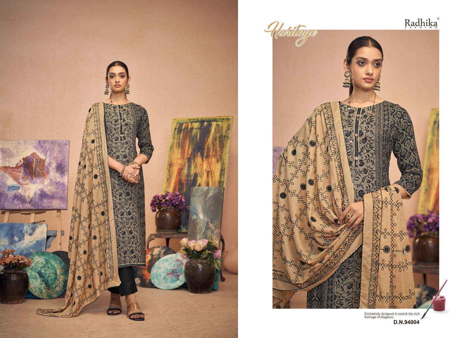 Radhika Fashion Azara Black Berry Vol 12 Cotton Dress Material (4 pcs Catalogue)