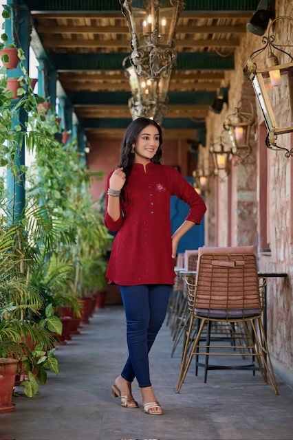 Rangmaya Cherry Reyon Short Top (7 pcs Catalogue)