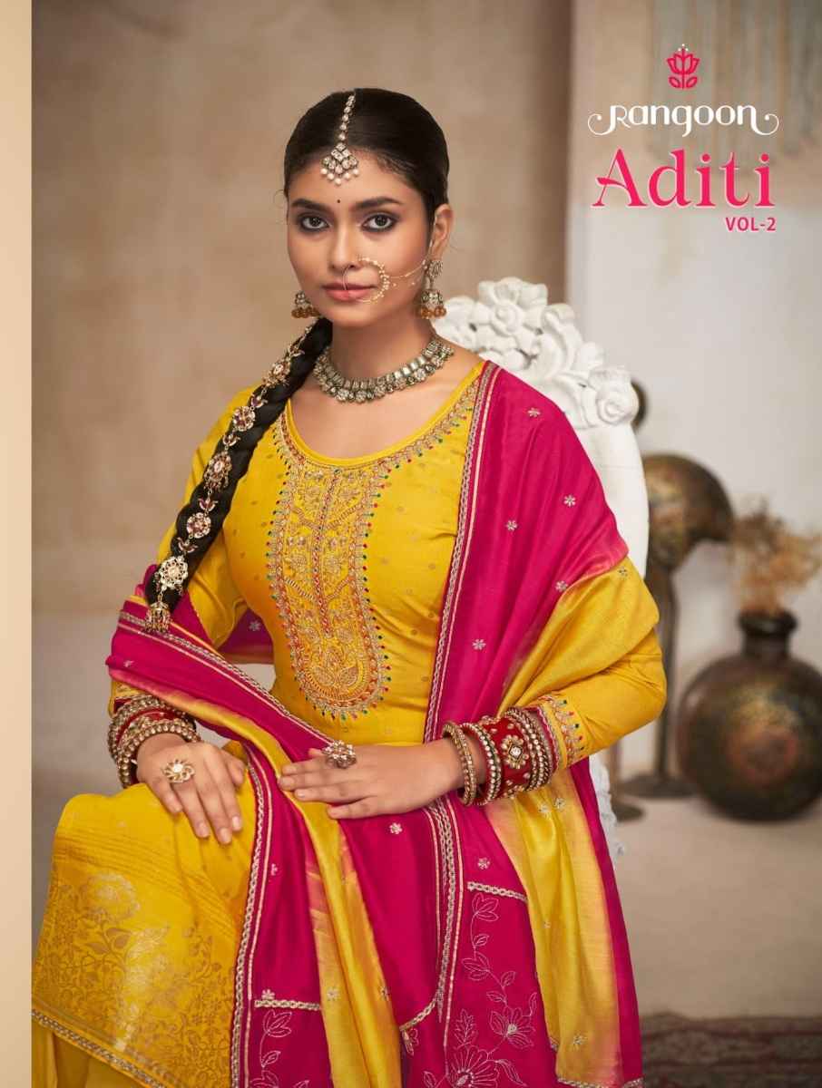 Rangoon Aditi Vol-2 Pure Viscose Silk Readymade Suit (4 pcs Catalogue)