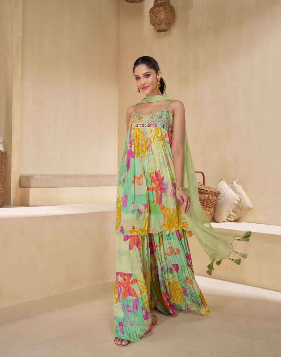 Sayuri Designer Chokori Pure Muslin Readymade Dress (4 pc Catalog)