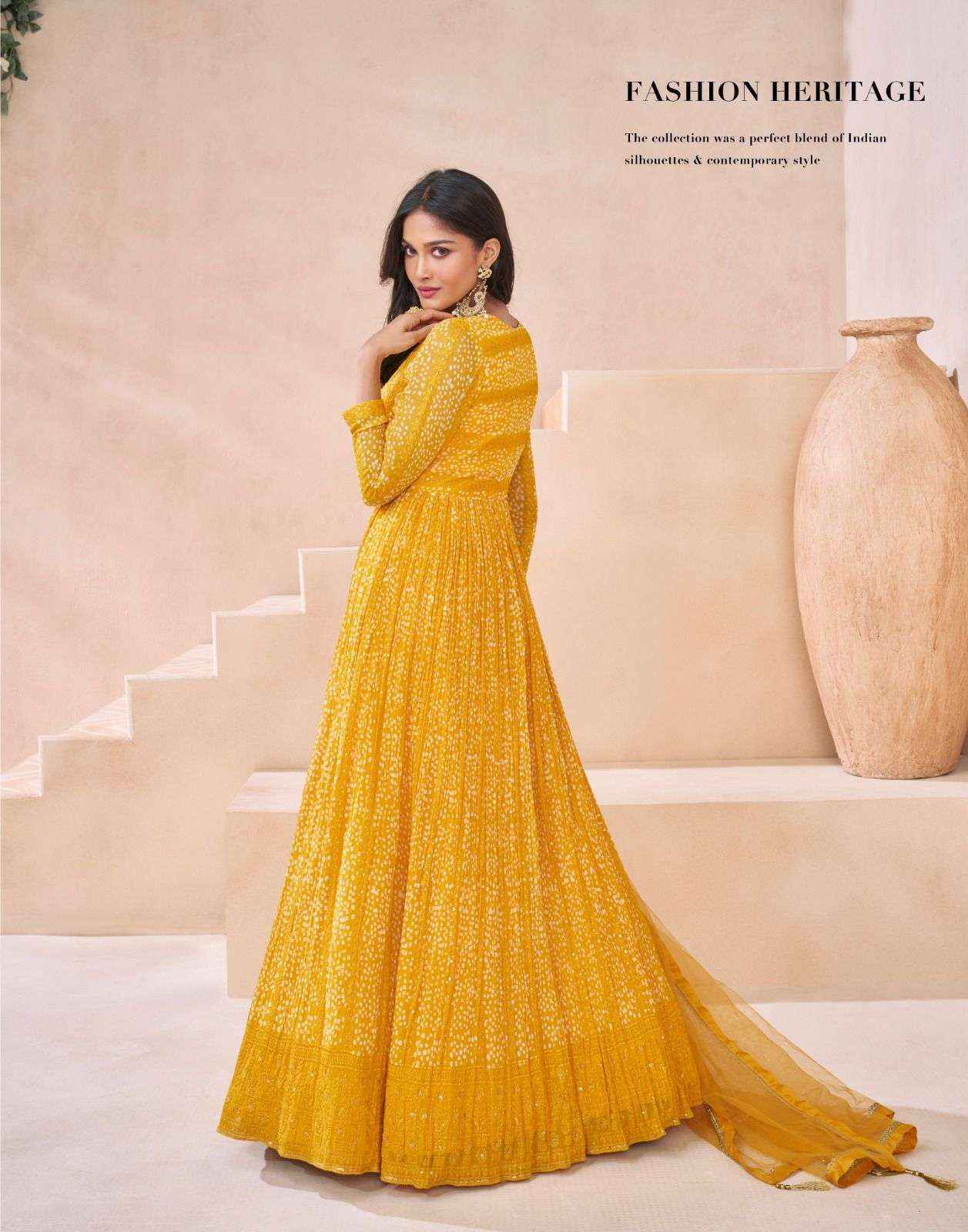 Sayuri Designer Kasheesh Georgette Readymade Dress (3 pcs Catalogue)