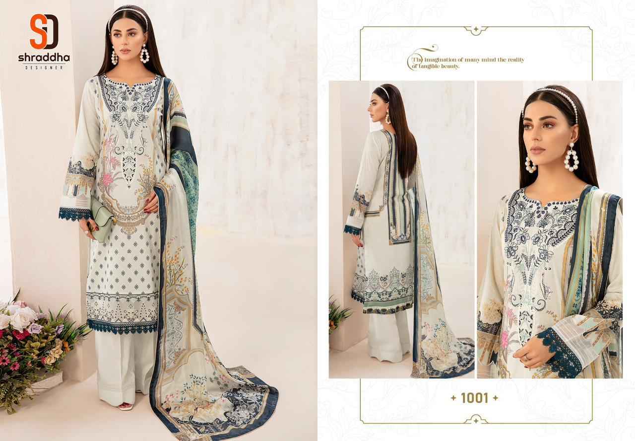 Shraddha Designer Ramsha Vol-1 Lawn Cotton Dress Material (4 pcs Catalogue)