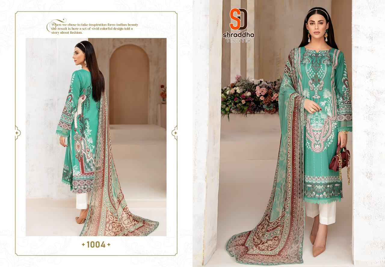Shraddha Designer Ramsha Vol-1 Lawn Cotton Dress Material (4 pcs Catalogue)