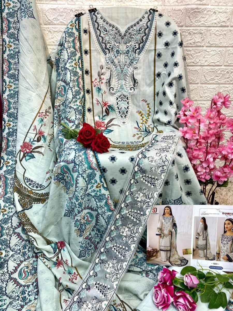 Shraddha Designer Ramsha Vol-1 Lawn Cotton Dress Material (4 pcs Catalogue)