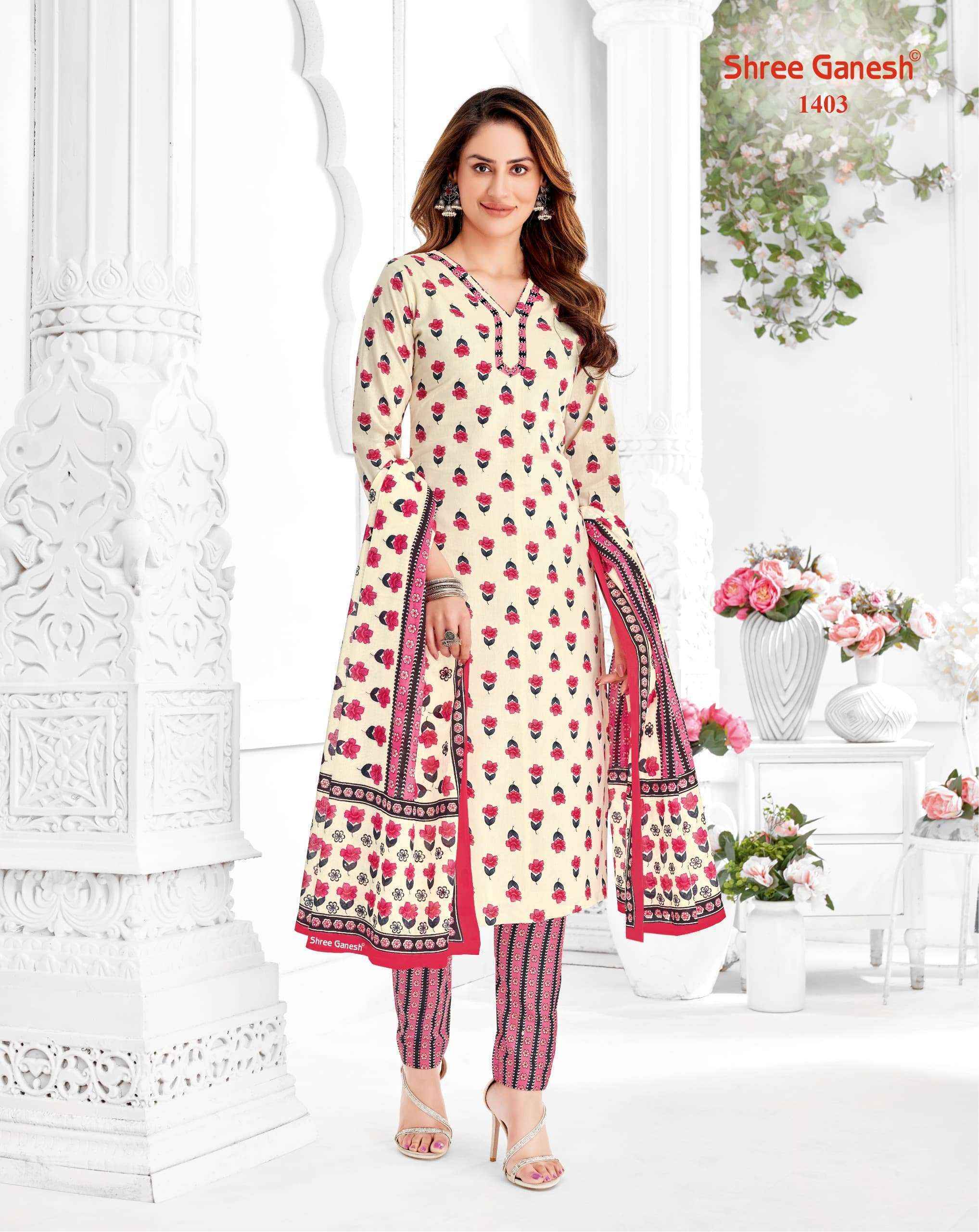Shree Ganesh Vaani Vol-4 Jaipuri Cotton Dress Material (20 pcs Catalogue)