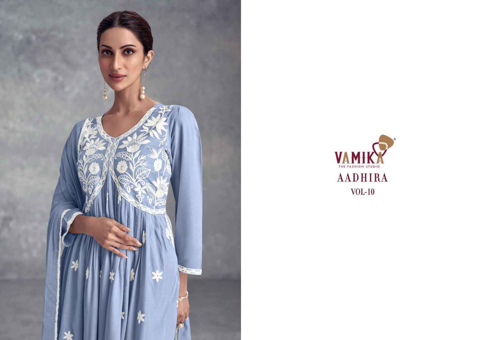 Vamika Aadhira Vol-10 Rayon Readymade Suit (5 pcs Catalogue)