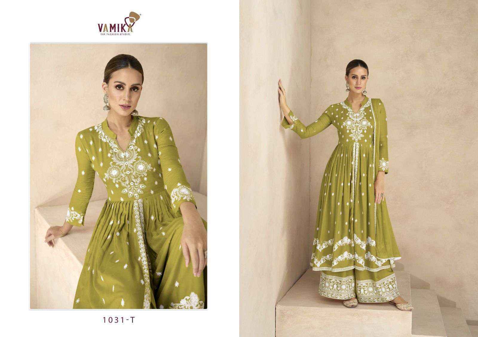 Vamika Lakhnavi Vol-6 Platinum Rayon Readymade Dress (5 pcs Catalogue)