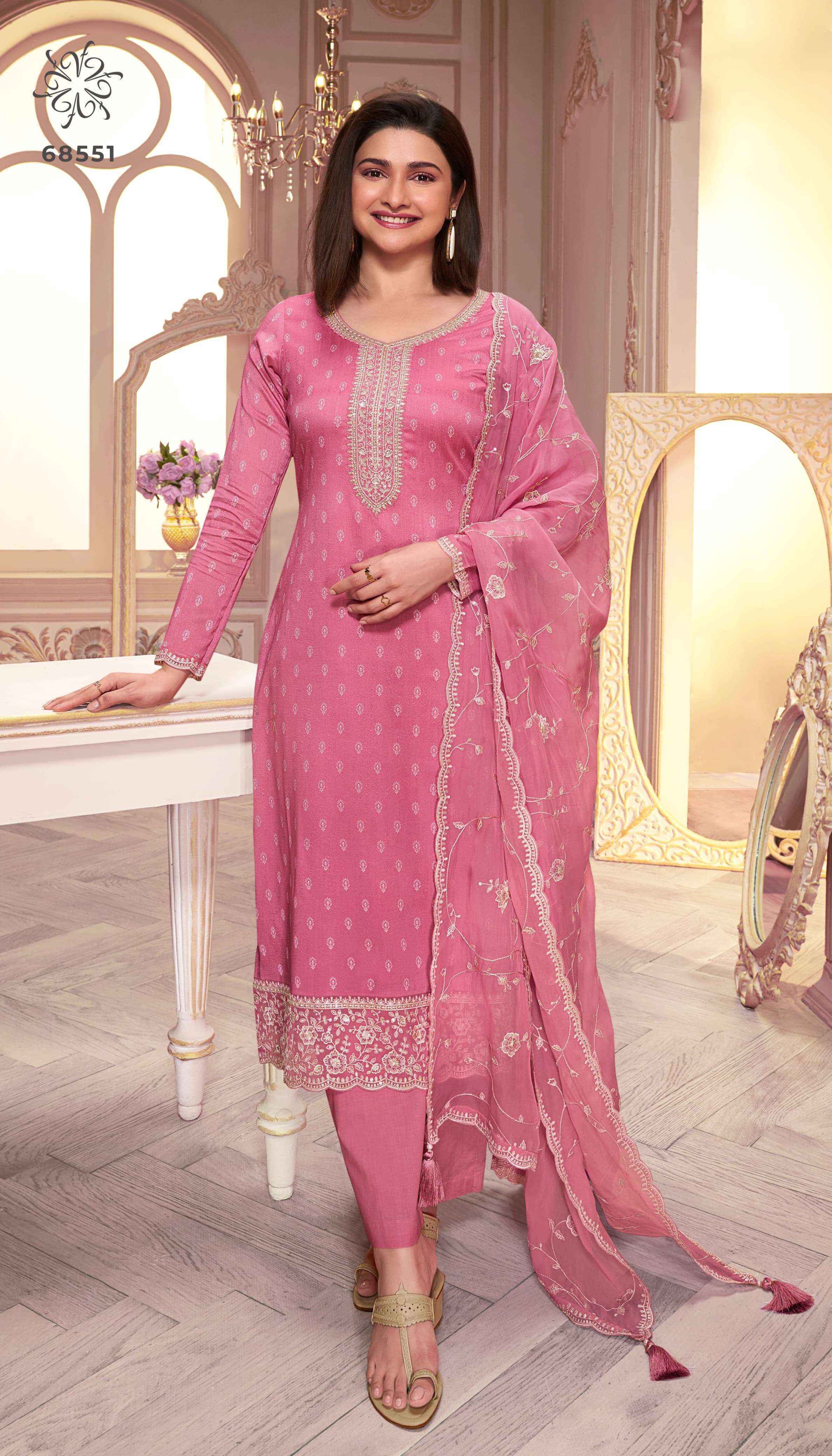 Vinay Fashion Kuleesh Purva Silk Georgete Dress Material Wholesale Online Mumbai