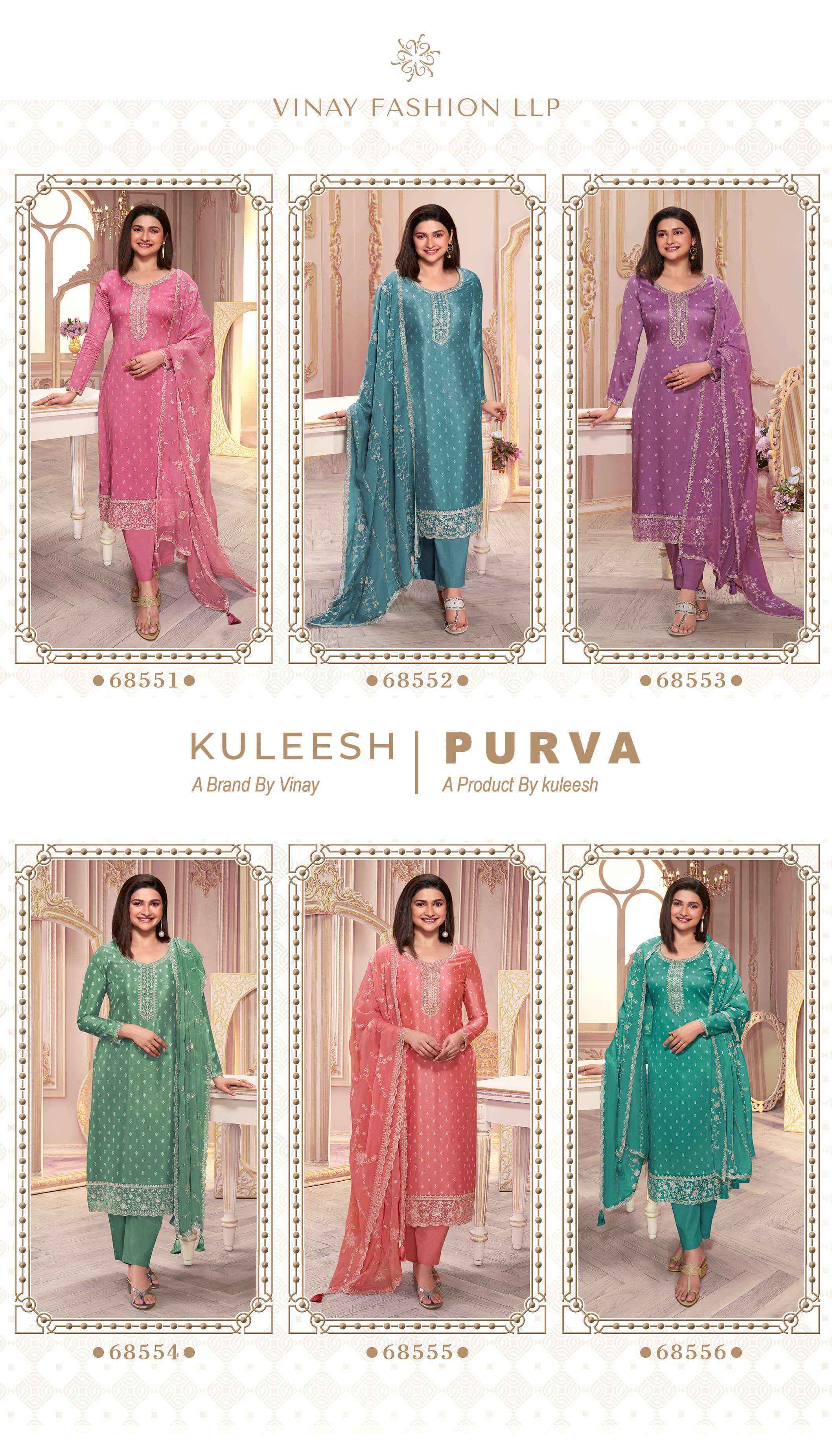 Vinay Fashion Kuleesh Purva Silk Georgete Dress Material Wholesale Online Mumbai