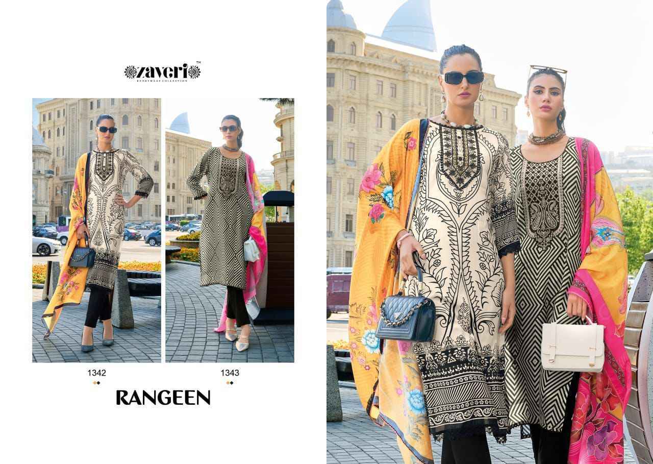 Zaveri Rangeen Muslin Readymade Suit (2 pcs Catalogue)