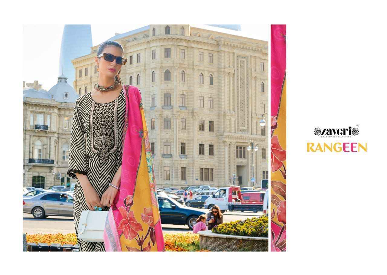 Zaveri Rangeen Muslin Readymade Suit (2 pcs Catalogue)
