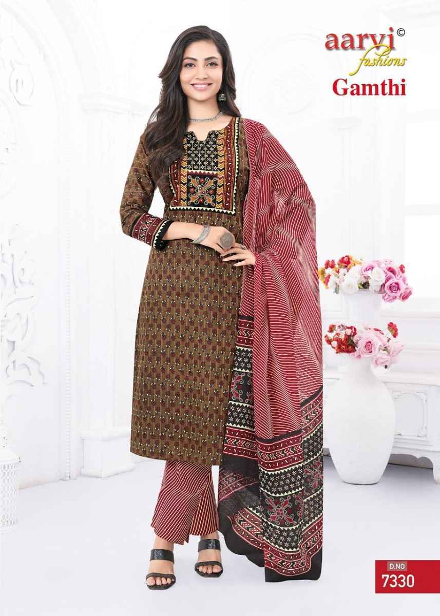 Aarvi Fashion Gamthi Vol-5 Cotton Readymade Dress (8 pcs Catalogue)