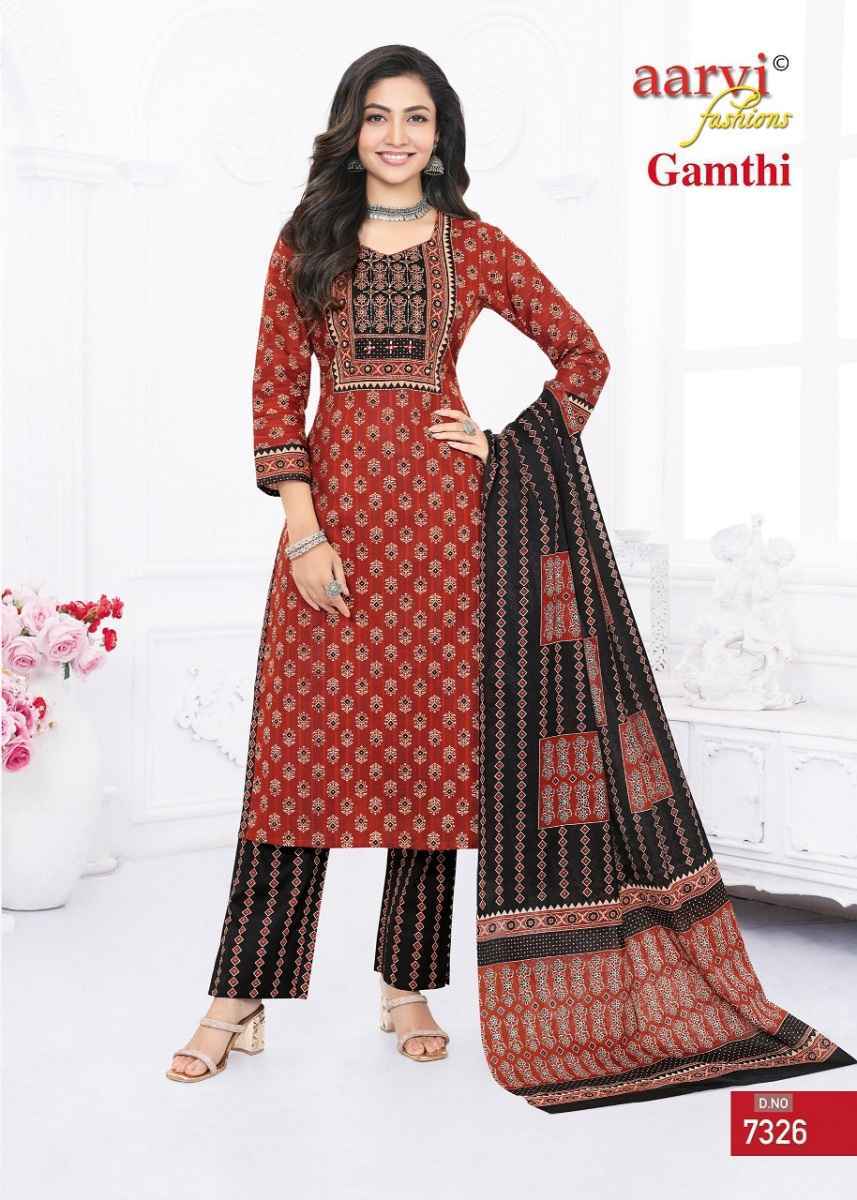 Aarvi Fashion Gamthi Vol-5 Cotton Readymade Dress (8 pcs Catalogue)