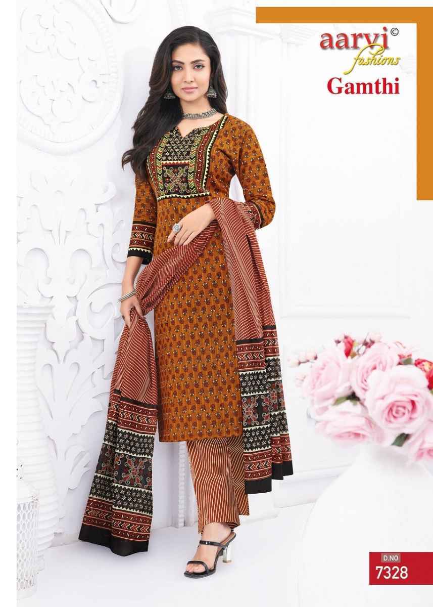 Aarvi Fashion Gamthi Vol-5 Cotton Readymade Dress (8 pcs Catalogue)