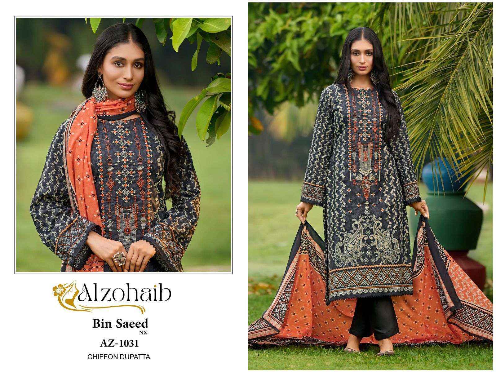 Al Zohaib Bin Saeed Nx Cotton Dress Material (4 pcs Catalogue)
