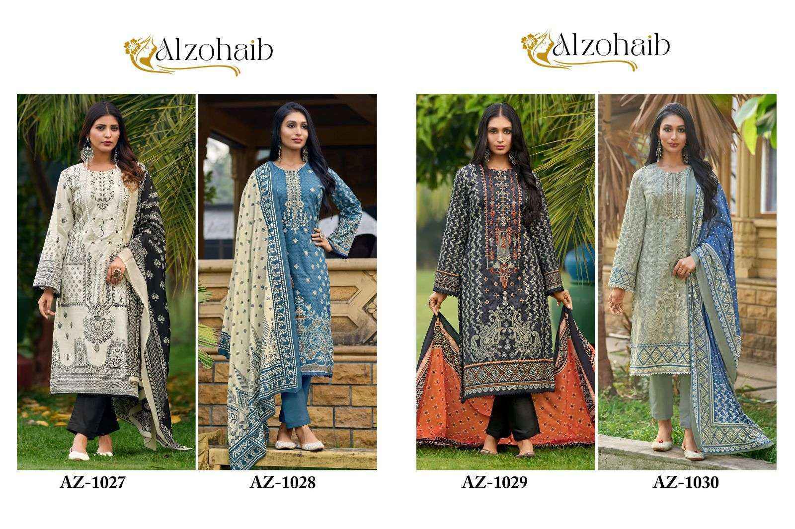 Al Zohaib Bin Saeed Nx Cotton Dress Material (4 pcs Catalogue)