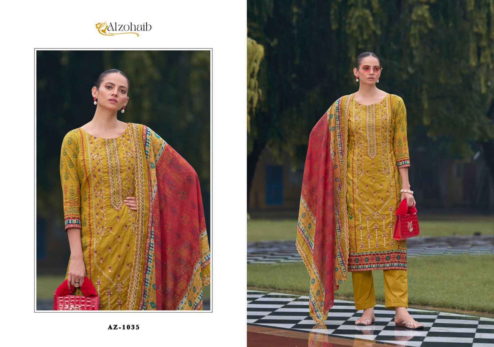 Alzohaib Bin Saeed Vol-1 Cotton Dress Material (6 pcs Catalogue)