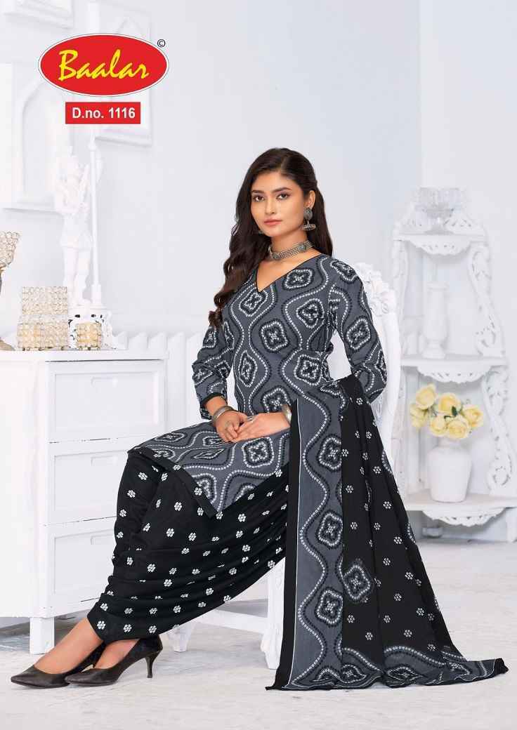Baalar Bandhni Patiyala Cotton Dress Material (12 pcs Catalogue)