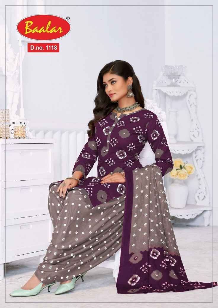 Baalar Bandhni Patiyala Cotton Dress Material (12 pcs Catalogue)