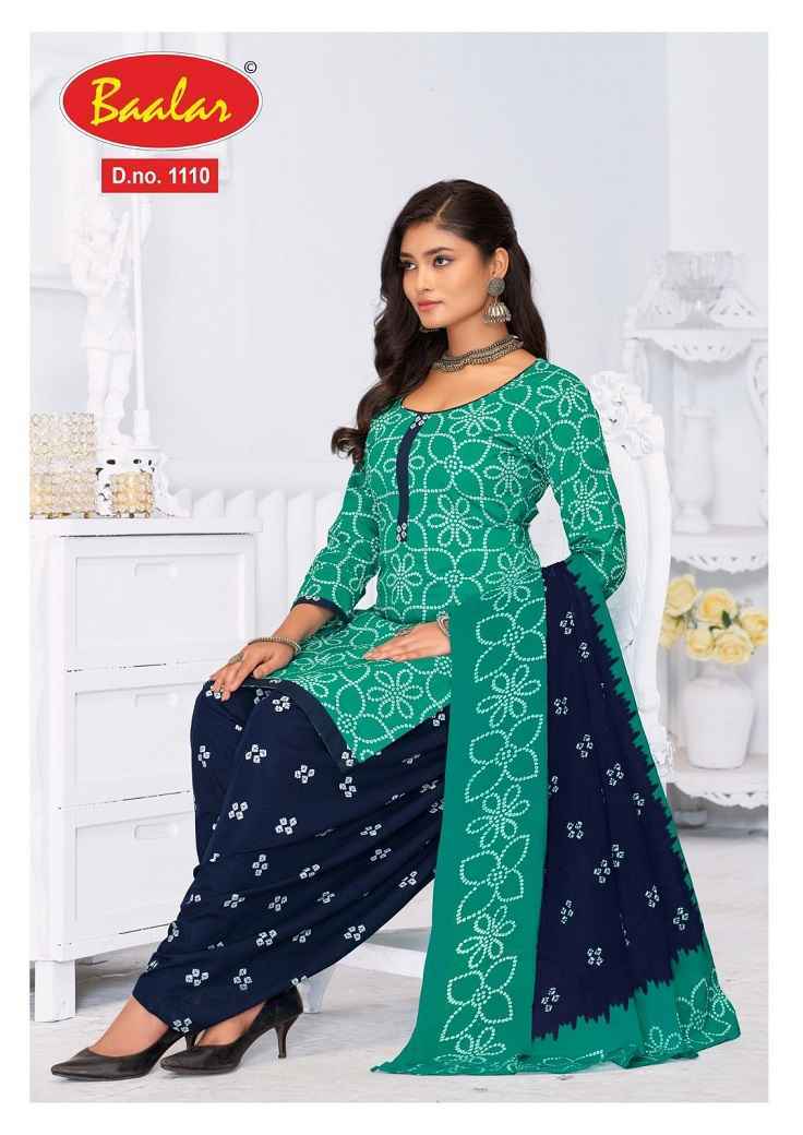 Baalar Bandhni Patiyala Cotton Dress Material (12 pcs Catalogue)