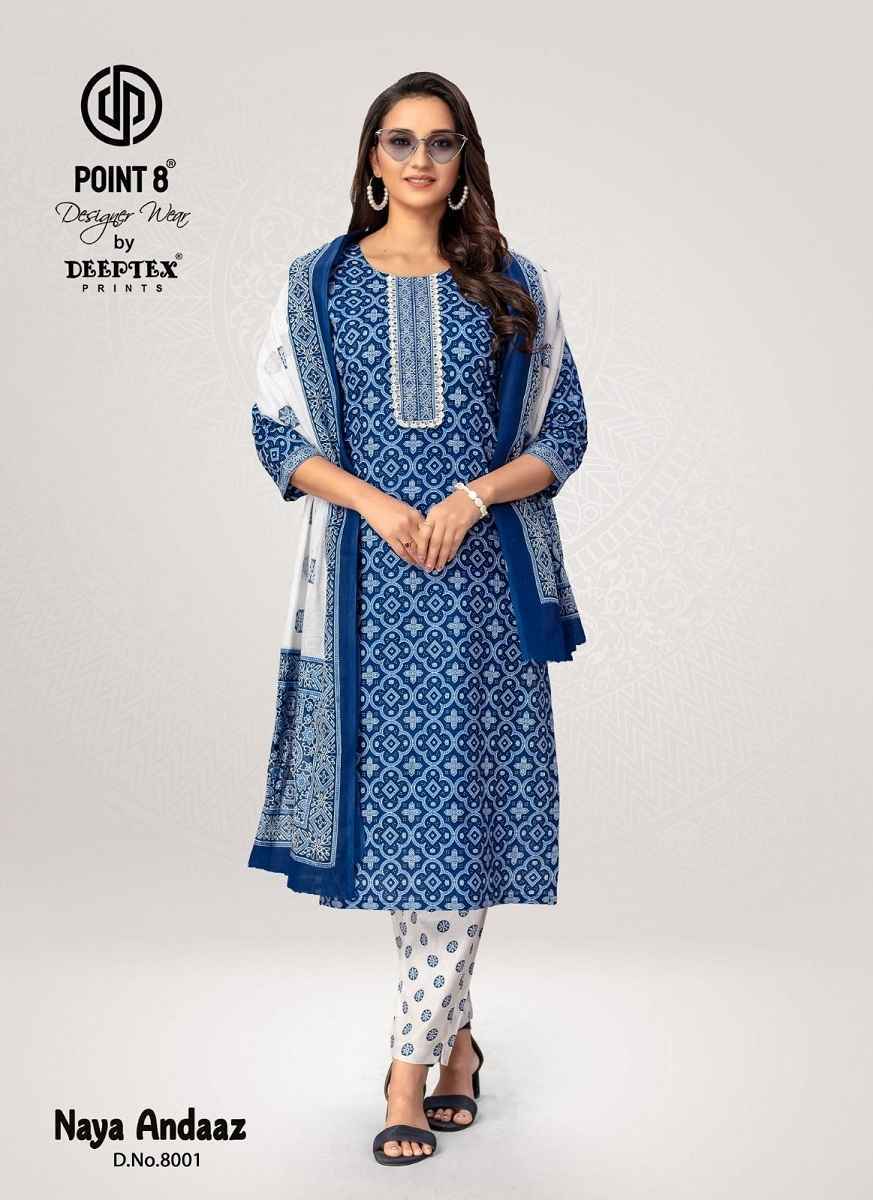 Deeptex Naya Andaaz Vol-8 Cotton Readymade Suit (10 pcs Catalogue)