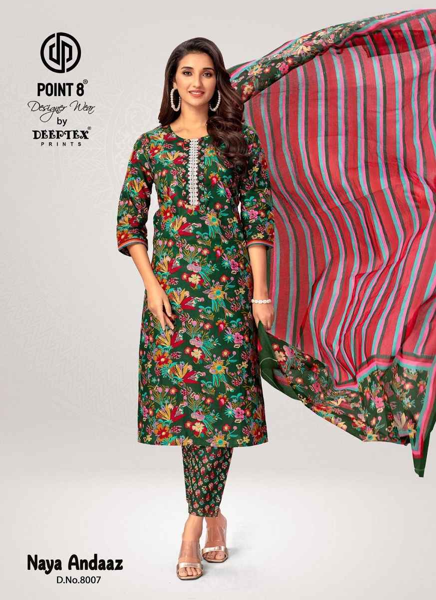 Deeptex Naya Andaaz Vol-8 Cotton Readymade Suit (10 pcs Catalogue)