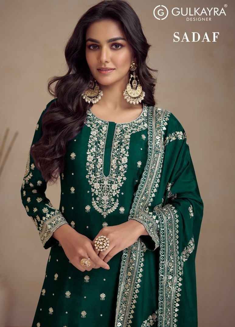 Gulkayra Designer Sadaf Chinon Readymade Dress (5 pcs Catalogue)