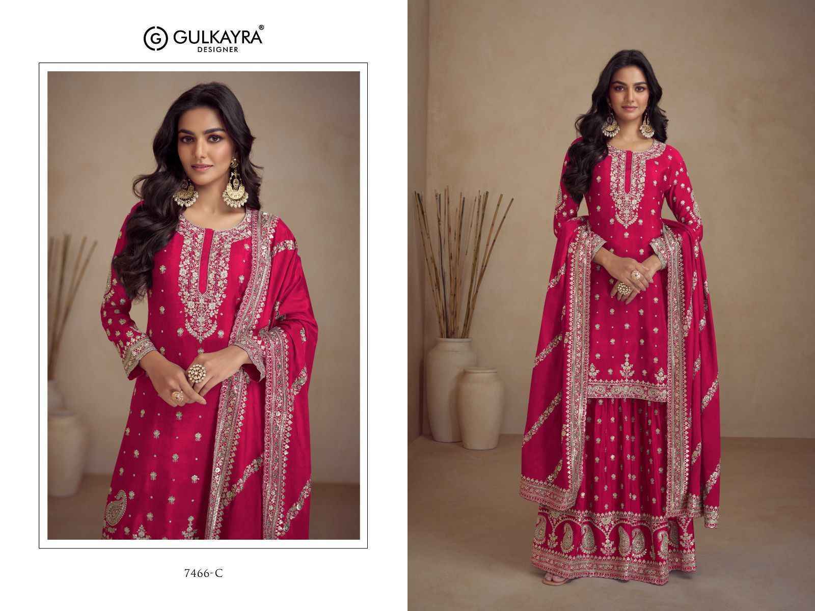 Gulkayra Designer Sadaf Chinon Readymade Dress (5 pcs Catalogue)