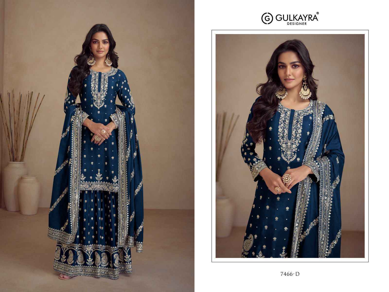 Gulkayra Designer Sadaf Chinon Readymade Dress (5 pcs Catalogue)