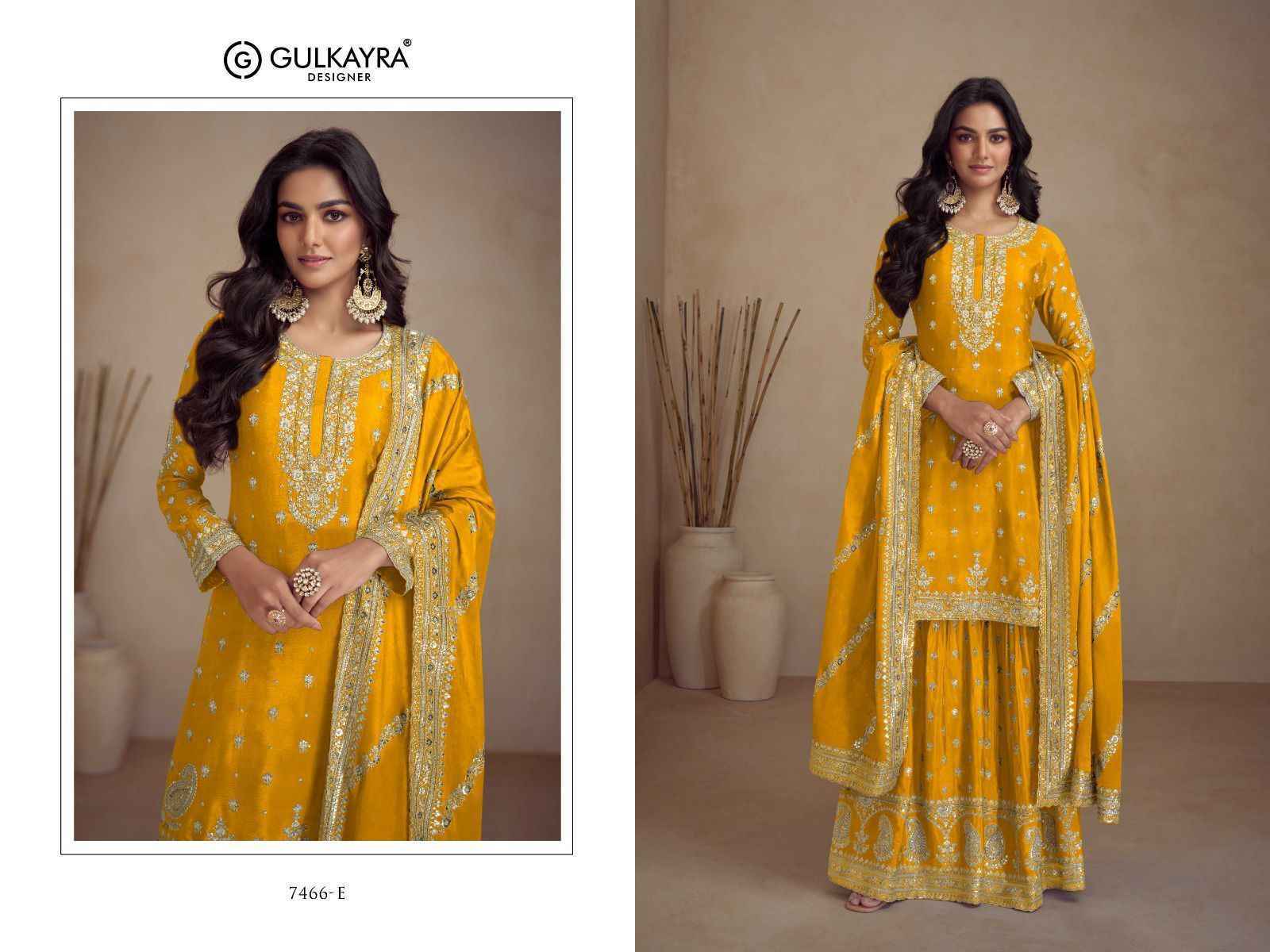 Gulkayra Designer Sadaf Chinon Readymade Dress (5 pcs Catalogue)