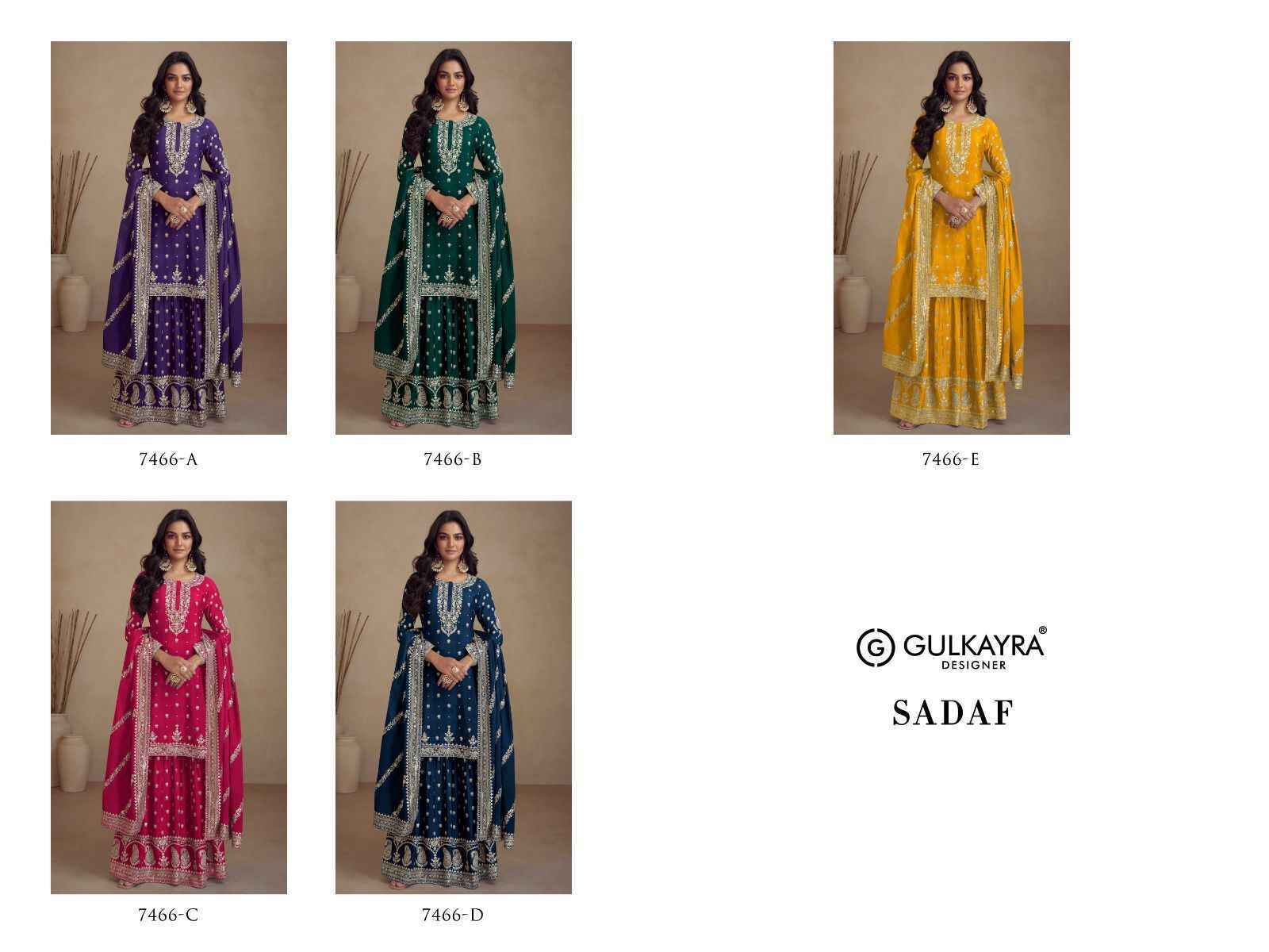 Gulkayra Designer Sadaf Chinon Readymade Dress (5 pcs Catalogue)