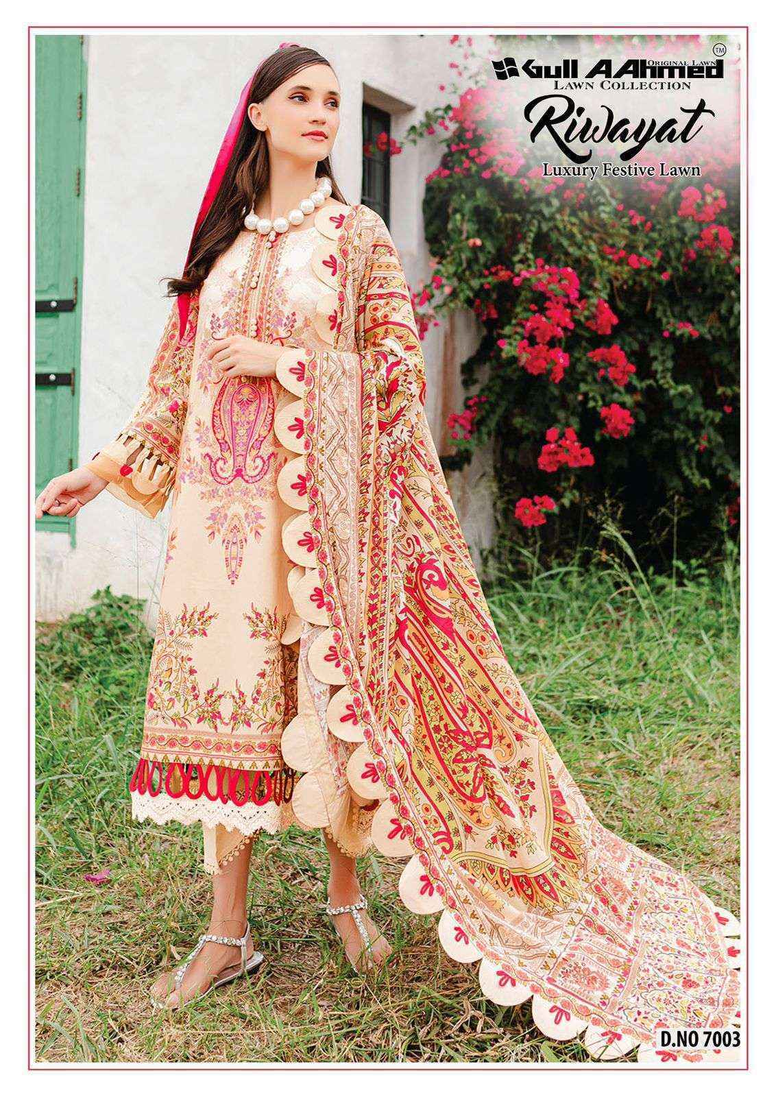 Gull Aahmed Riwayat Vol-7 Lawn Cotton Readymade Dress (6 pcs Catalogue)
