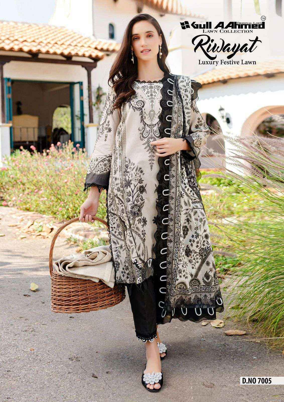 Gull Aahmed Riwayat Vol-7 Lawn Cotton Readymade Dress (6 pcs Catalogue)