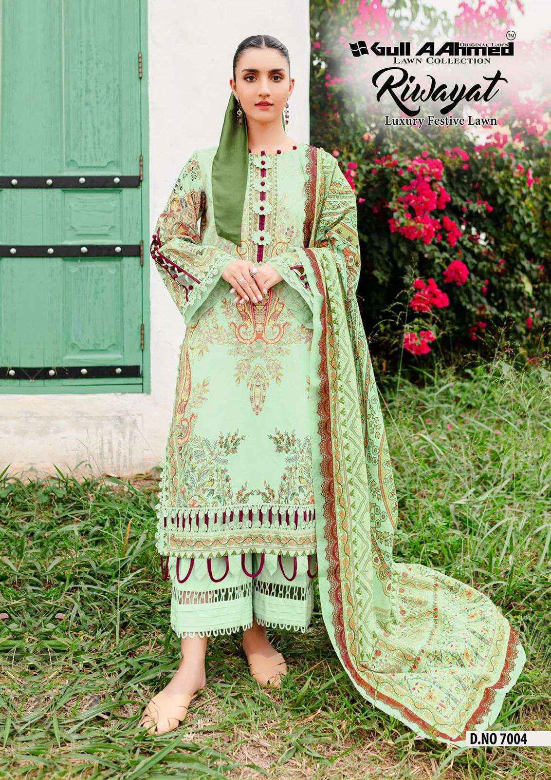 Gull Aahmed Riwayat Vol-7 Lawn Cotton Readymade Dress (6 pcs Catalogue)