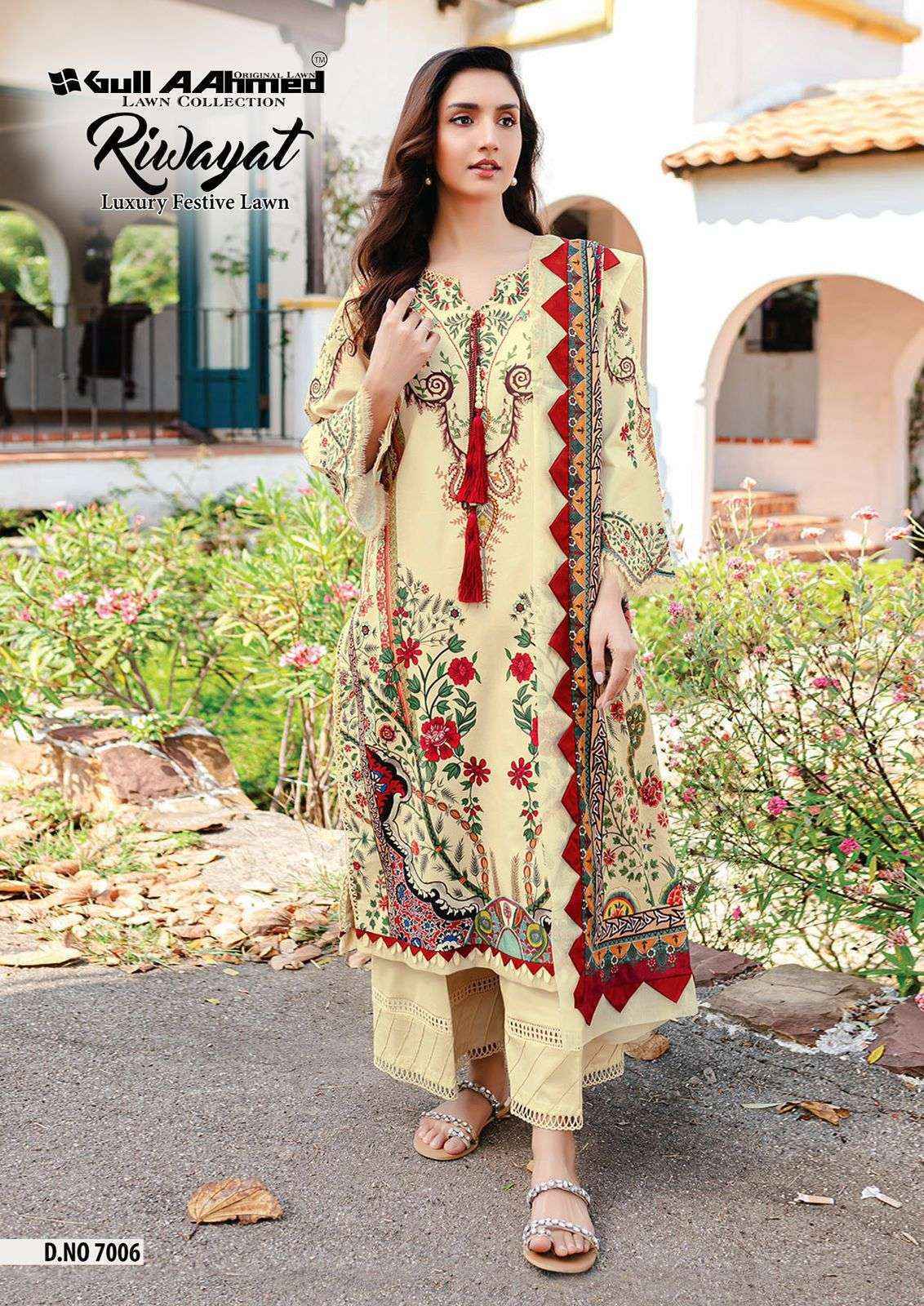 Gull Aahmed Riwayat Vol-7 Lawn Cotton Readymade Dress (6 pcs Catalogue)