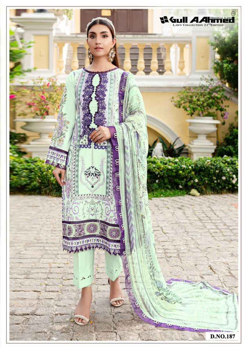 Gull Aahmed Vol-21 Cotton Dress Material (6 pcs Catalogue)