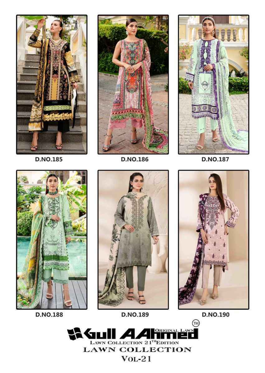 Gull Aahmed Vol-21 Cotton Dress Material (6 pcs Catalogue)