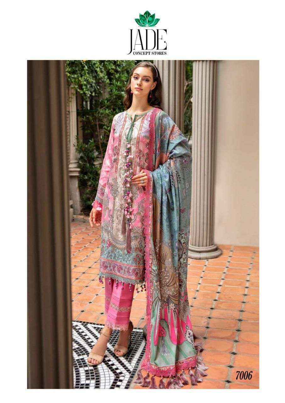 Jade Crimson Exclusive Heavy Lawn Collection Vol-7 Lawn Cotton Readymade Suit (6 pc Cataloge)