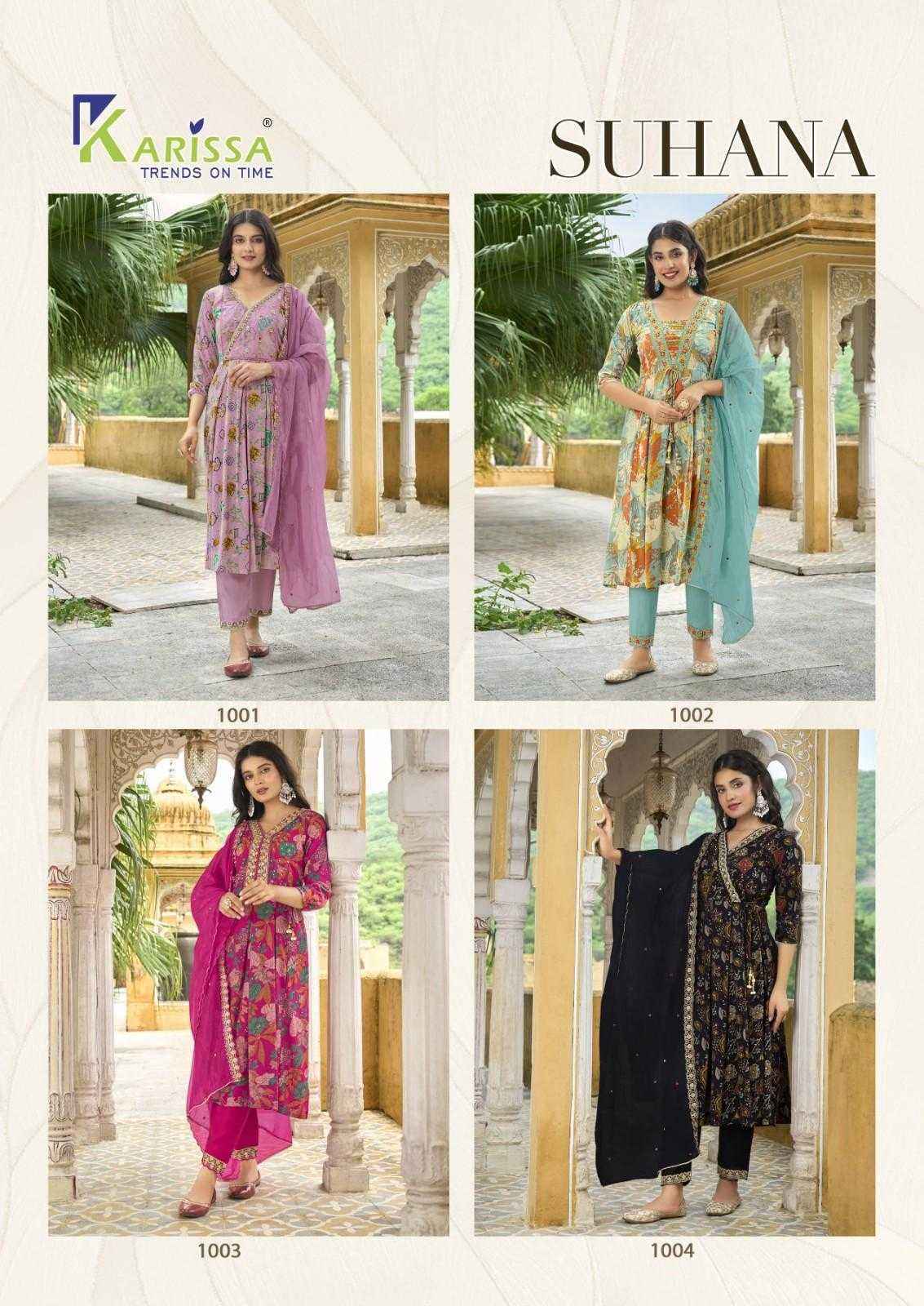 Karissa Suhana Viscose Readymade Suit (4 pcs Catalogue)